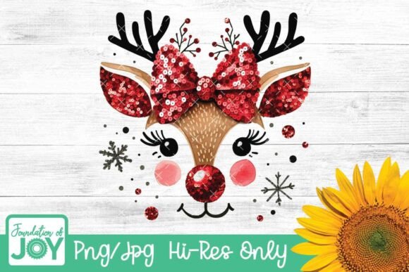 Reviewing the Colorful Glitter Reindeer PNG