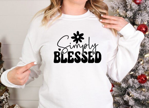 Simply Blessed SVG T Shirt Design Graphics